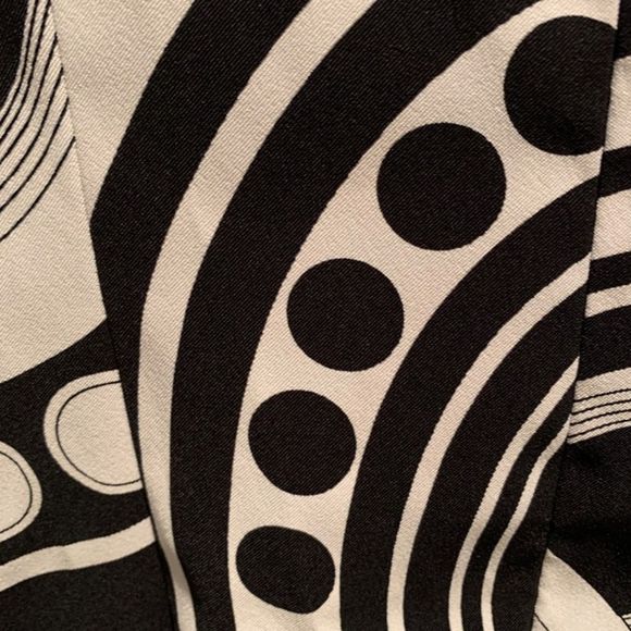 Connected Apparel Women’s Dress Size 14 Black White Geometric Print Sleeveless - Picture 3 of 4